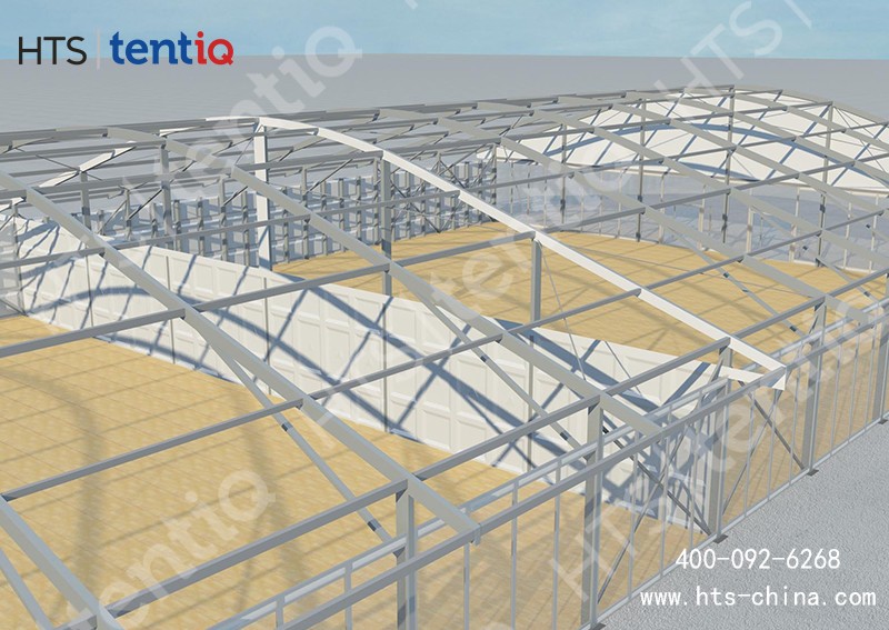 這座篷房空間容納近3000人，抗風(fēng)達(dá)12級(jí)可輕松承接各種活動(dòng)