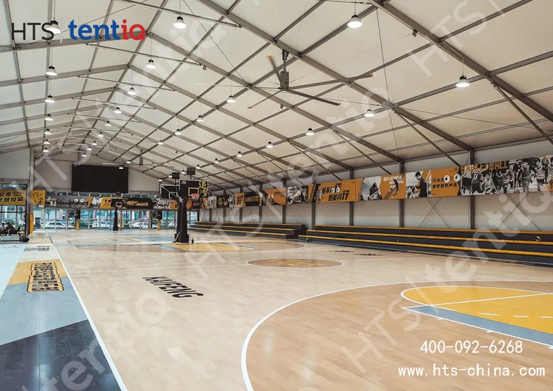 裝配式篷房結(jié)構(gòu)的室內(nèi)籃球館 裝配式篷房結(jié)構(gòu)的室內(nèi)籃球館