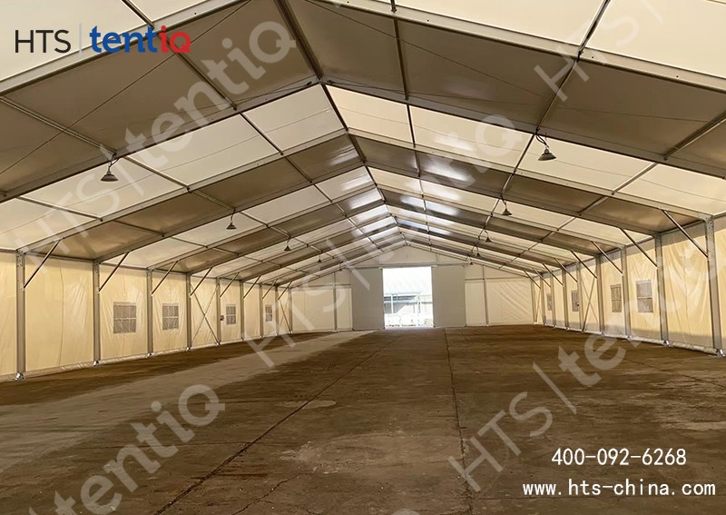 現(xiàn)有廠房不能再擴(kuò)建，用鋁合金工業(yè)倉庫篷房能快速解決