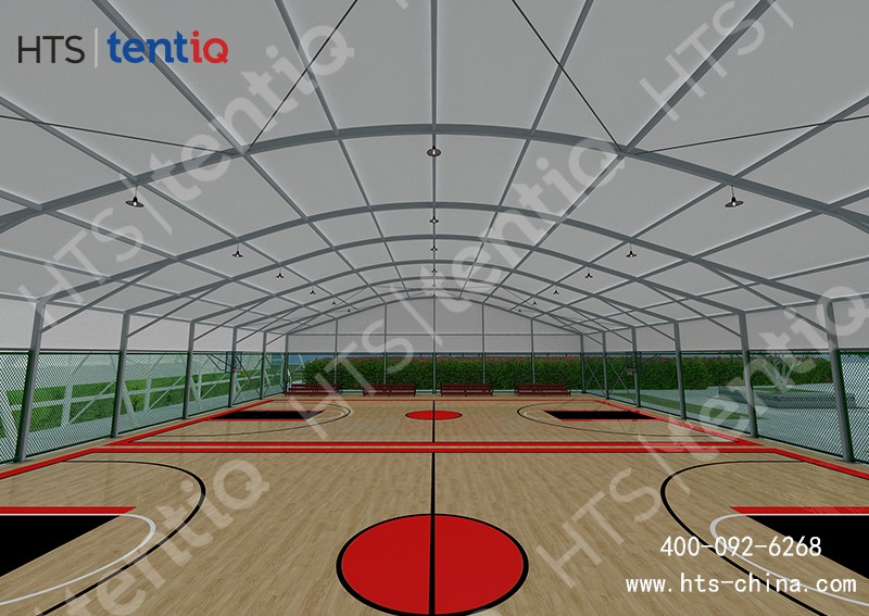 籃球場德國大棚只需一塊空地，便可立即搭建起來