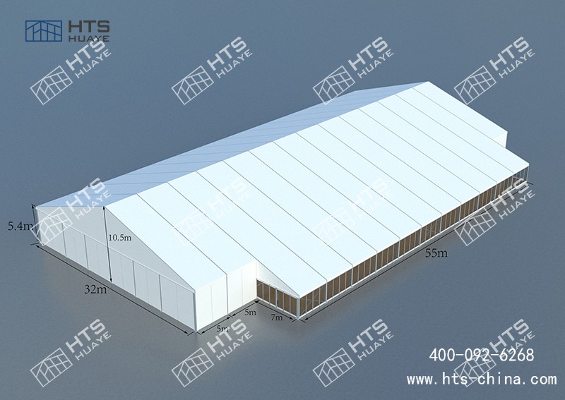 超2000平方的體育篷房館籃球，搭建周期在1周之內(nèi)