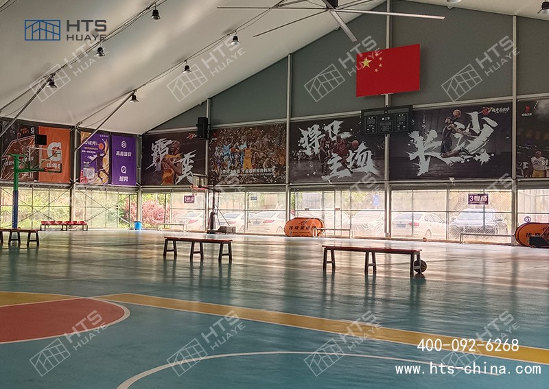 在湖南地區(qū)做的快速裝配式籃球場(chǎng)案例，保證看完讓您心動(dòng)