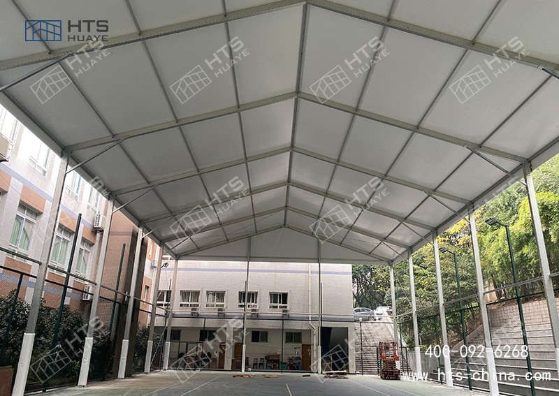 學(xué)校流行的籃球場雨棚，3000平方交付期為3周時間