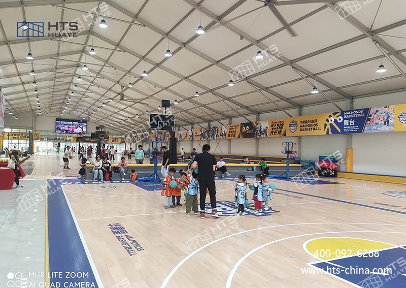 裝配式篷房籃球館完全契合體育場(chǎng)館建設(shè)行業(yè)新政策要求